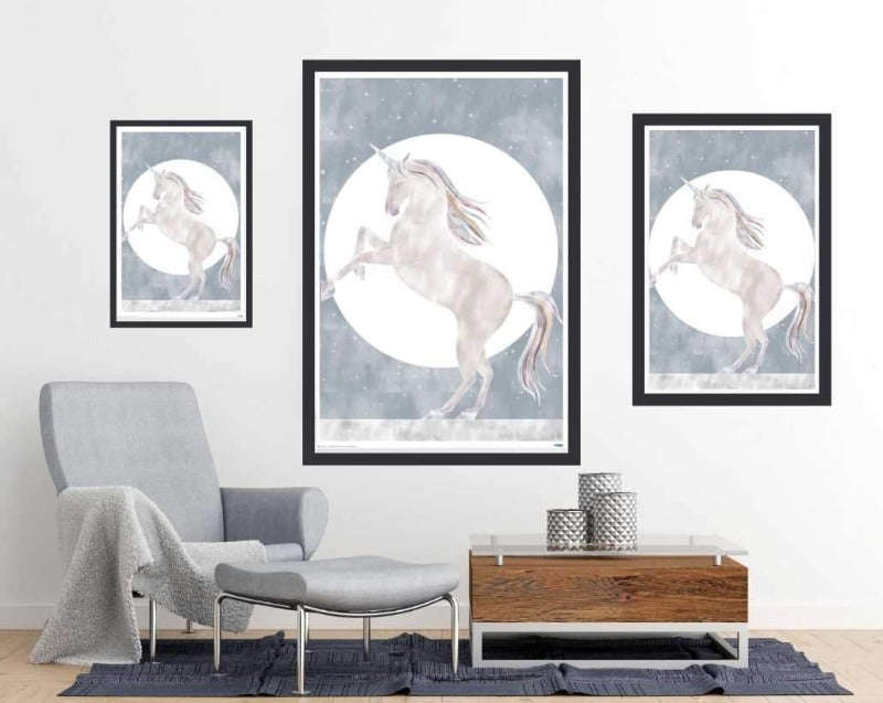 Rising Unicorn  - Art Poster