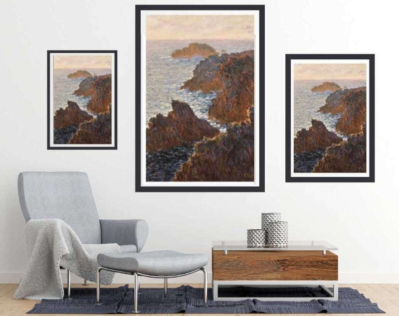 Rocks at Belle-Isle, Port-Domois (1886) by Claude Monet - Art Poster