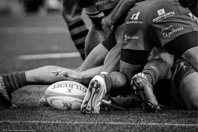 Rugby Scrum by Cesar March - Sport Poster