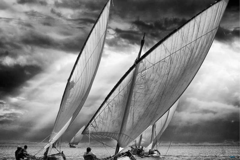 Sailboats And Light by Angel Villalba - Sailing Poster