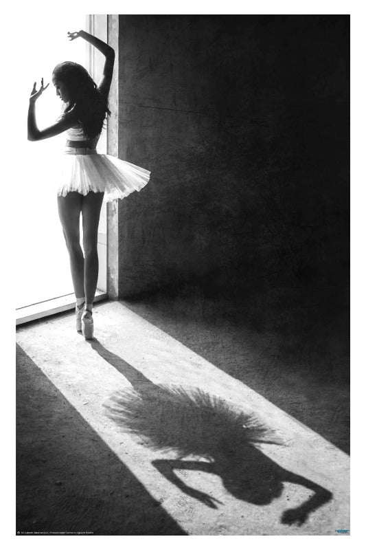 Shadow Dance by Sebastian Kisworo - Ballet Photography Poster