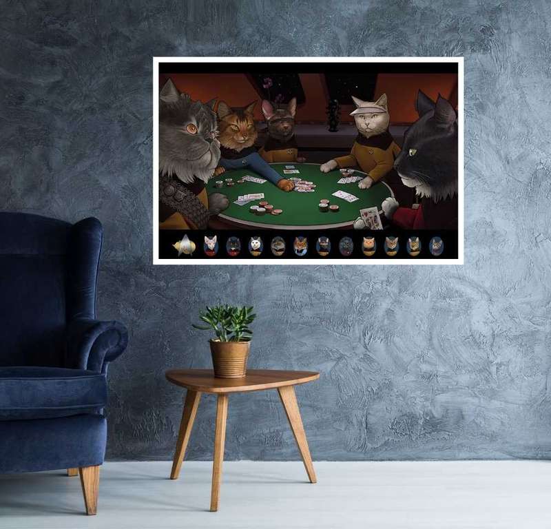 Star Trek Cats Poker Poster