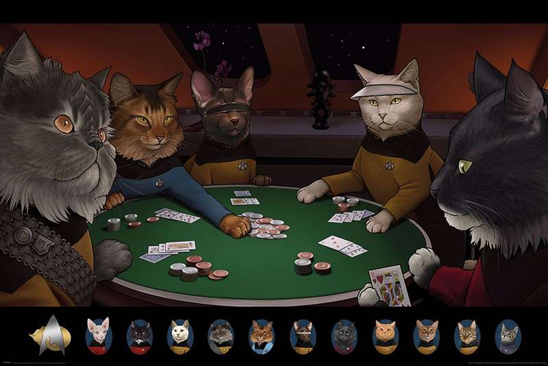 Star Trek Cats Poker Poster