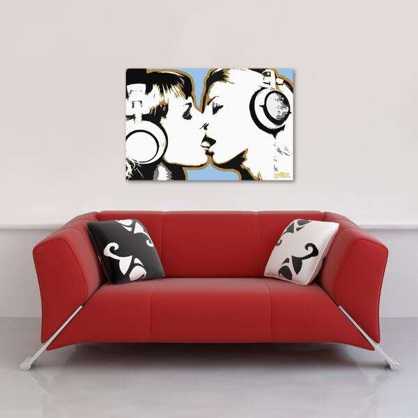 Steez - Girls Kissing Urban Graffiti Poster