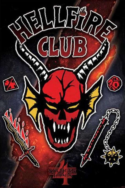 Stranger Things 4: Hellfire Club Emblem Rift Poster