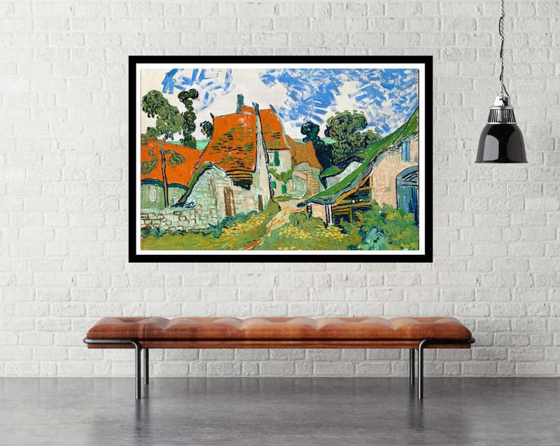 Street in Auvers-sur-Oise by  Vincent van Gogh - Art poster
