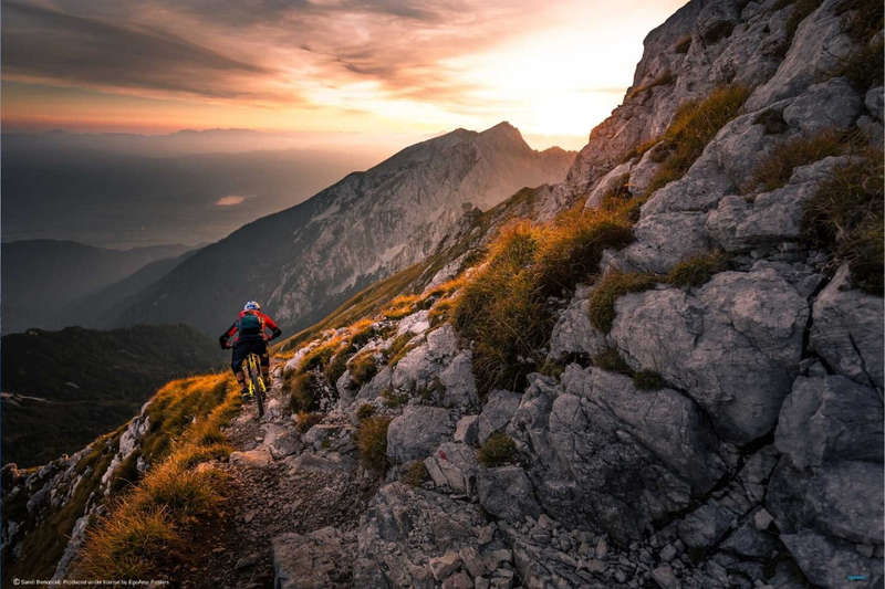 Sunset High Alpine Ride by Sandi Bertoncelj  - Sport Poster