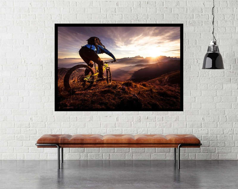 Sunset Trail Ride by Sandi Bertoncelj - Mountain Biking Poster