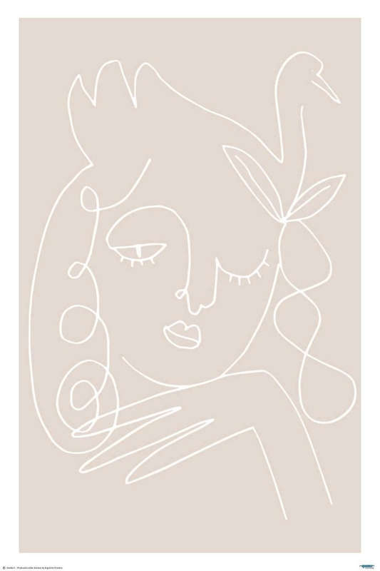 Swan Beige - Art Poster