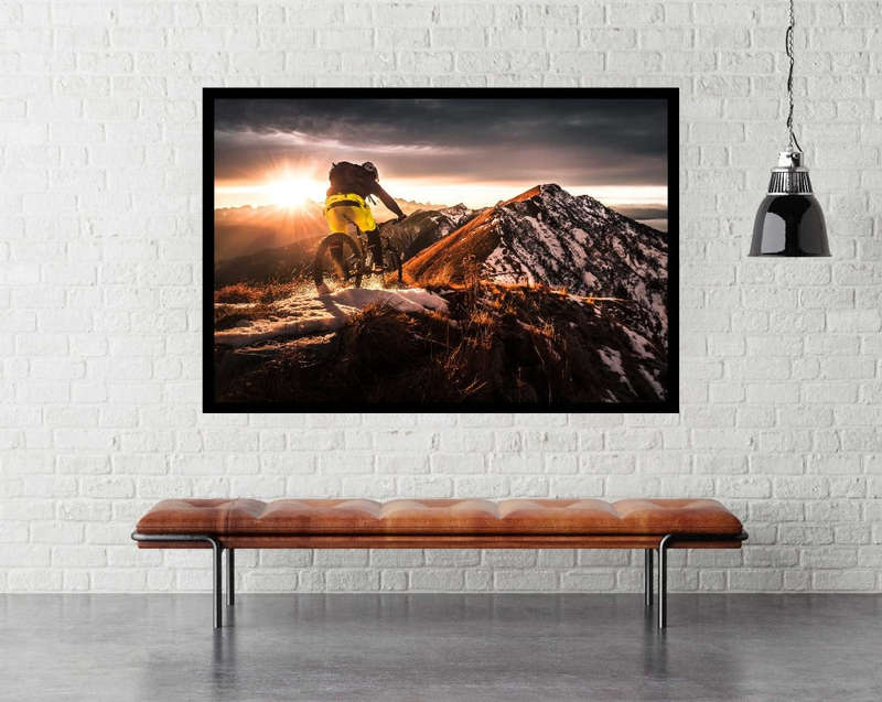 Take A Ride On The Sunny Side by Sandi Bertoncelj - Mountain Biking Poster