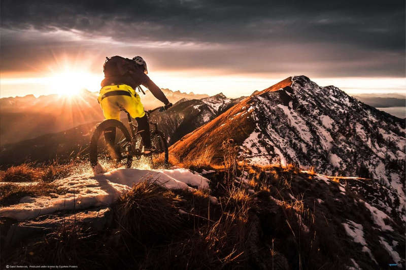 Take A Ride On The Sunny Side by Sandi Bertoncelj - Mountain Biking Poster