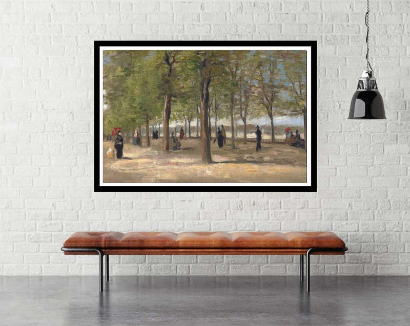 Terrace in the Luxembourg Gardens  by Vincent van Gogh - Art poster