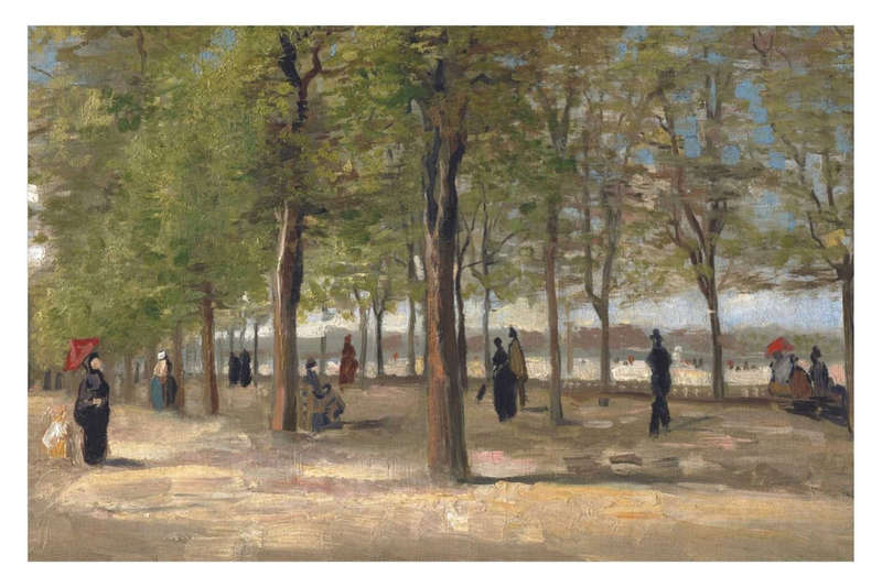 Terrace in the Luxembourg Gardens  by Vincent van Gogh - Art poster