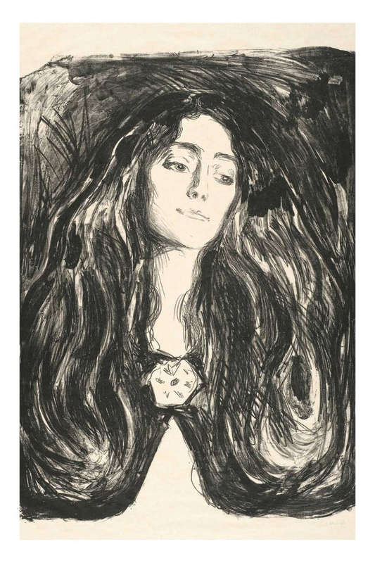 The Brooch. Eva Mudocci (1903)  by Edvard Munch - Art Poster
