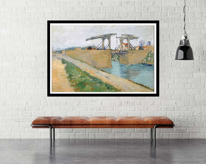 The Langlois Bridge at Arles (1888) by Vincent van Gogh - Art poster