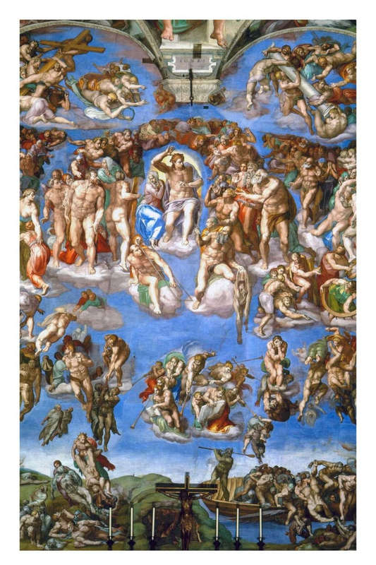 The Last Judgment  -  Sistine Chapel by Michelangelo - Art Poster