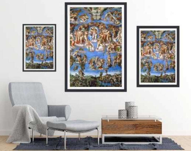 The Last Judgment  -  Sistine Chapel by Michelangelo - Art Poster