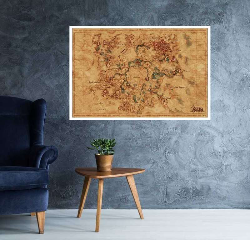 The Legend of Zelda: Breath of the Wild Map Poster