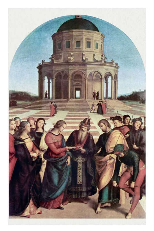 The Marriage of the Virgin (1504) by Raphael - Art Poster