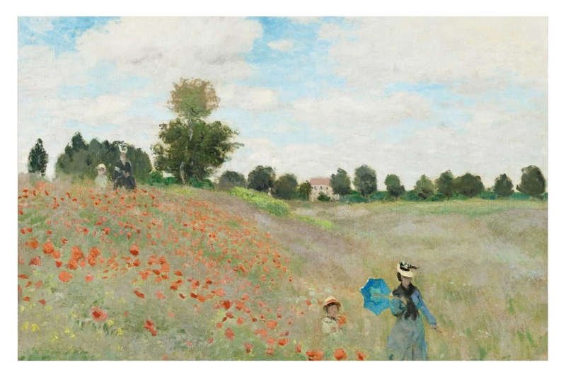 The Poppy Field near Argenteuil (1873) by Claude Monet - Art Poster