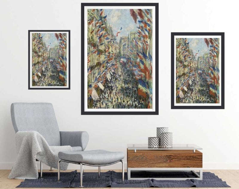 The Rue Montorgueil in Paris (1878) by Claude Monet - Art Poster