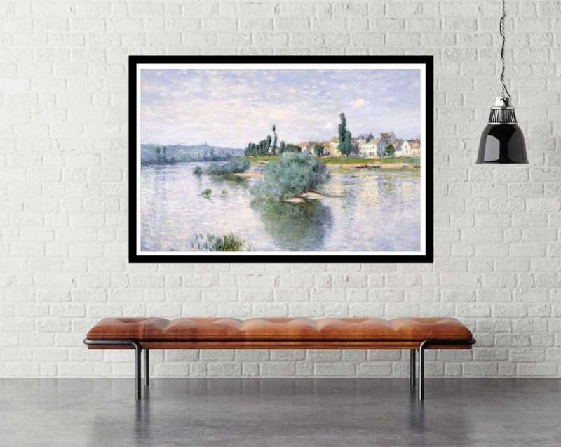 The Seine at Lavacourt (1880)  by Claude Monet - Art Poster