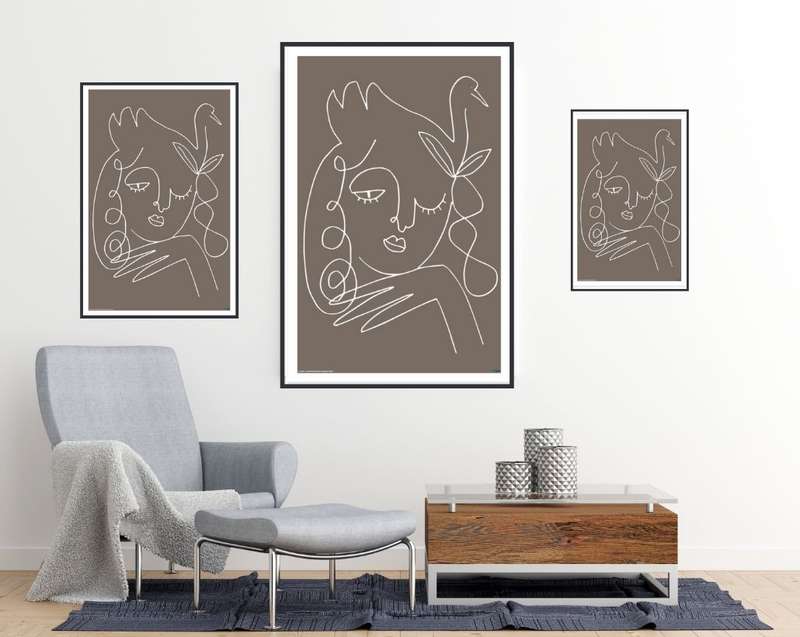 The Swan (Brown) - Art Poster