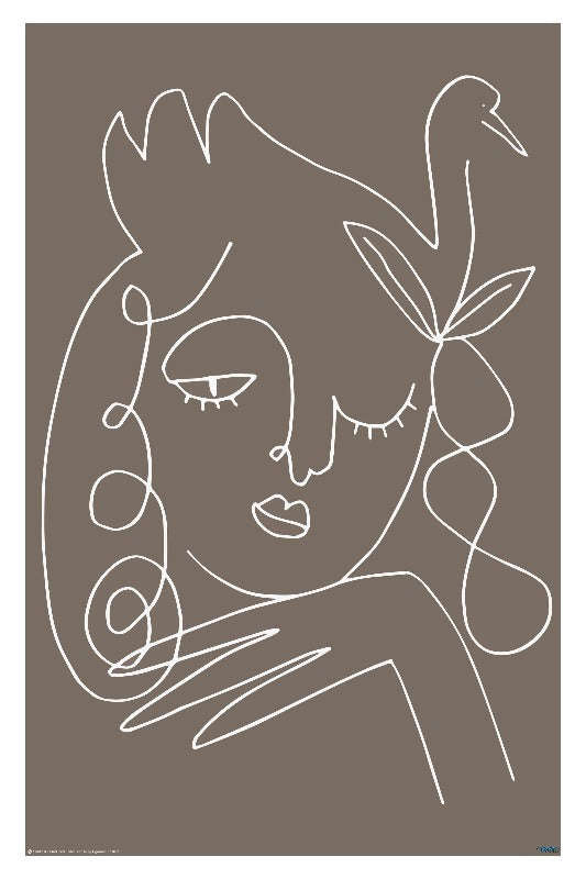 The Swan (Brown) - Art Poster
