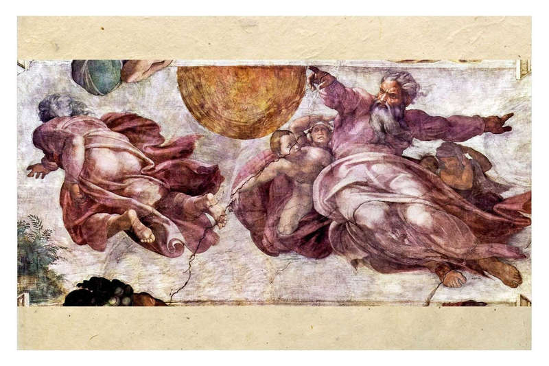 The Temptation and Expulsion -  Sistine Chapel by Michelangelo - Art Poster