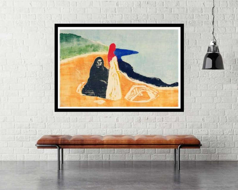 Two Women on the Shore (1898) by Edvard Munch - Art Poster