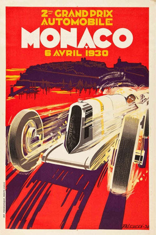 Vintage Monaco Grand Prix Poster