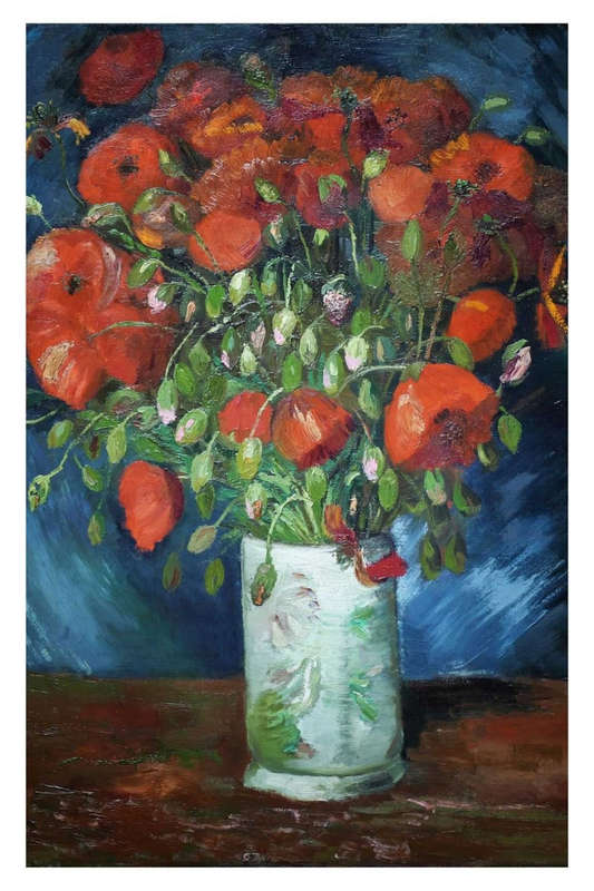 Vase with Poppies by Vincent van Gogh - Art poster