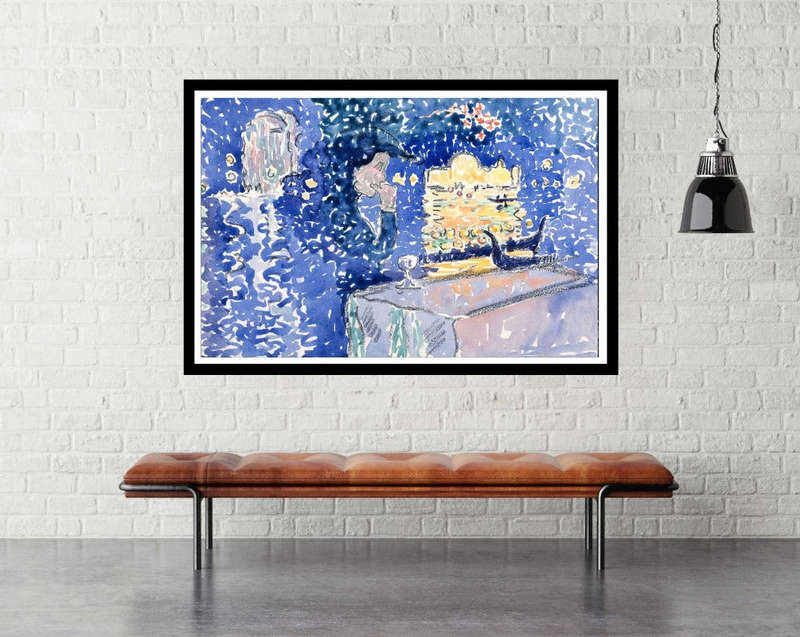 Venice Night of the Festival of the Redeemer by Henri Edmond Cross- Art Poster