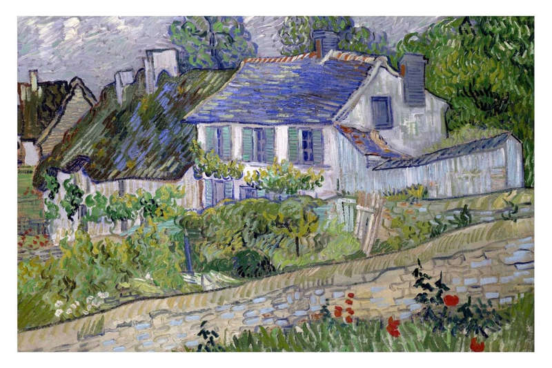 Vincent van Gogh's Houses at Auvers by  Vincent van Gogh - Art Poster