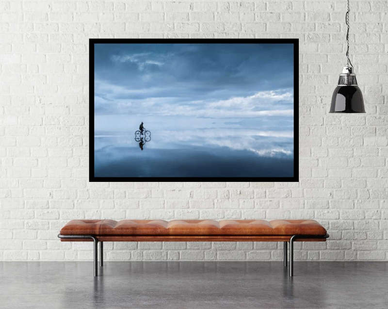 Walking In The Sky... by Alexandr Kukrinov - Cycling poster - sport poster