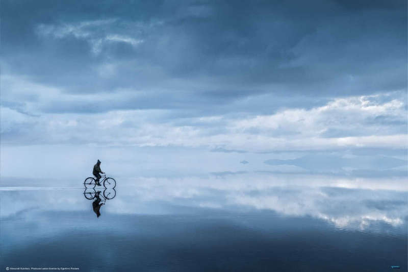 Walking In The Sky... by Alexandr Kukrinov - Cycling poster - sport poster