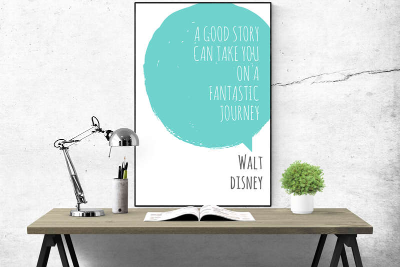 EgoAmo Original - "A good story can take you on a fantastic journey" Walt Disney Poster