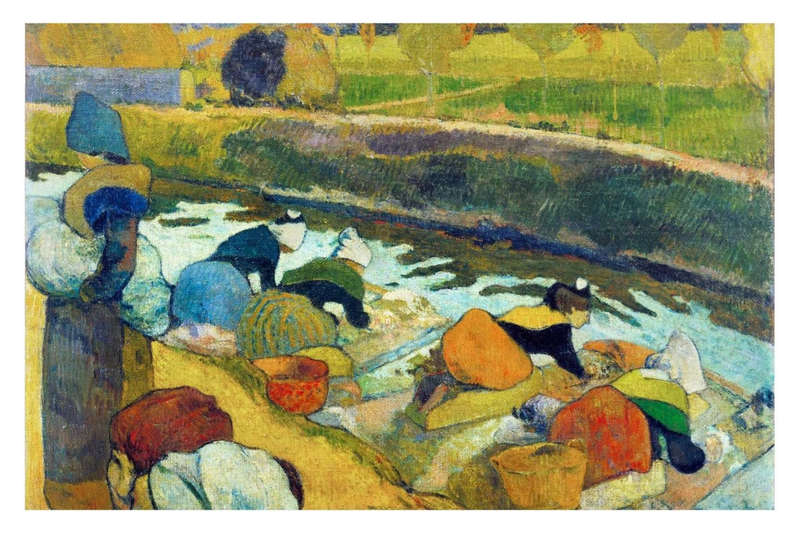 Washerwomen (1888) by Paul Gauguin - Art Poster
