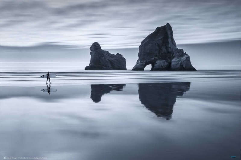 Wharariki Dream by Carlos M. Almagro - Surfing Poster