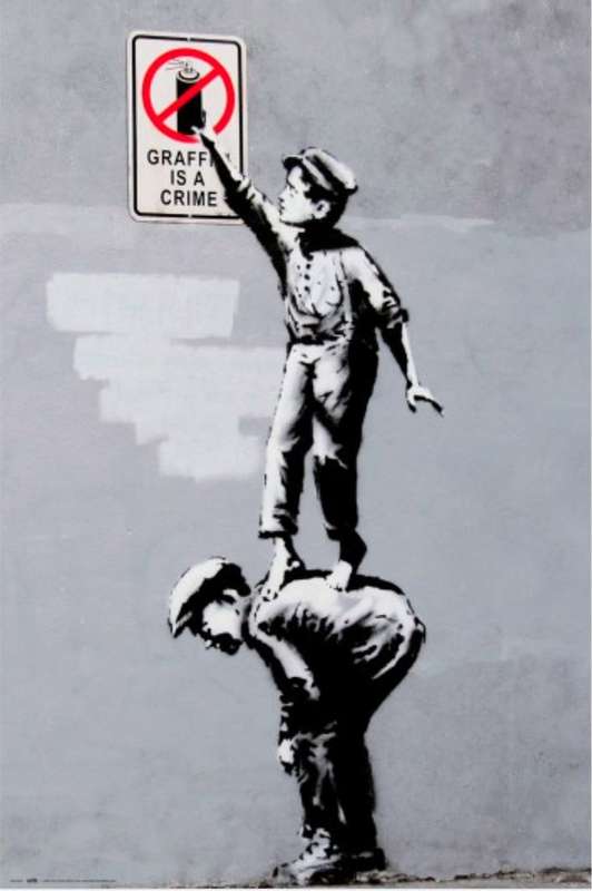 Banksy - Graffiti is a Crime Poster