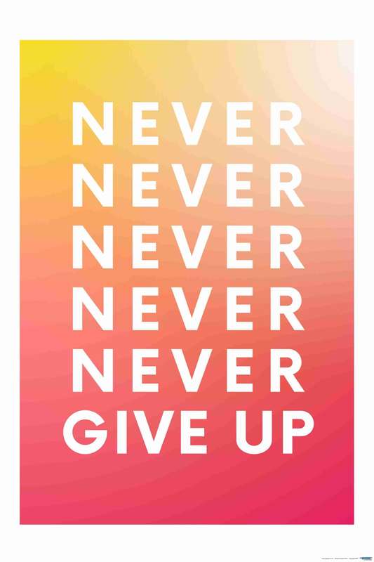 EgoAmo Original - Never Give Up Poster