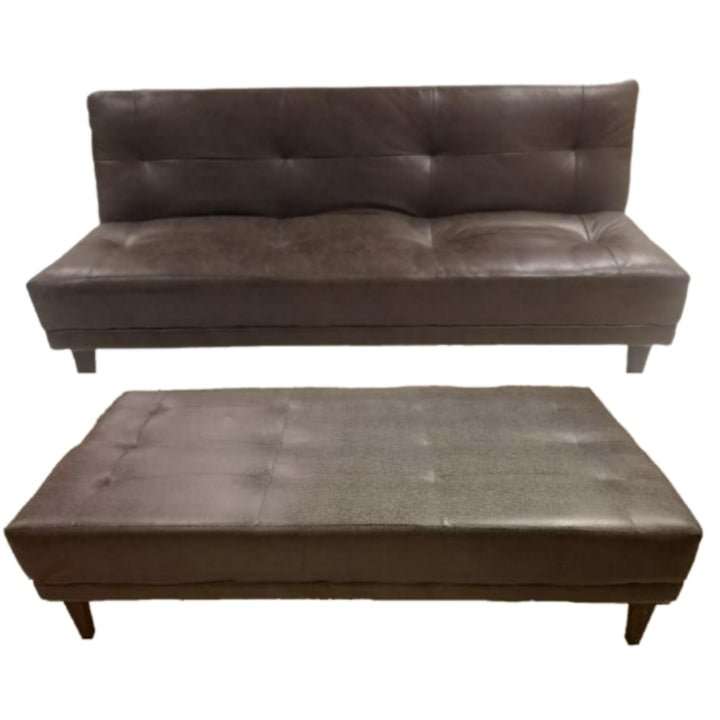 Sleek Sleeper Couch - Brown Spaza Suede / Single