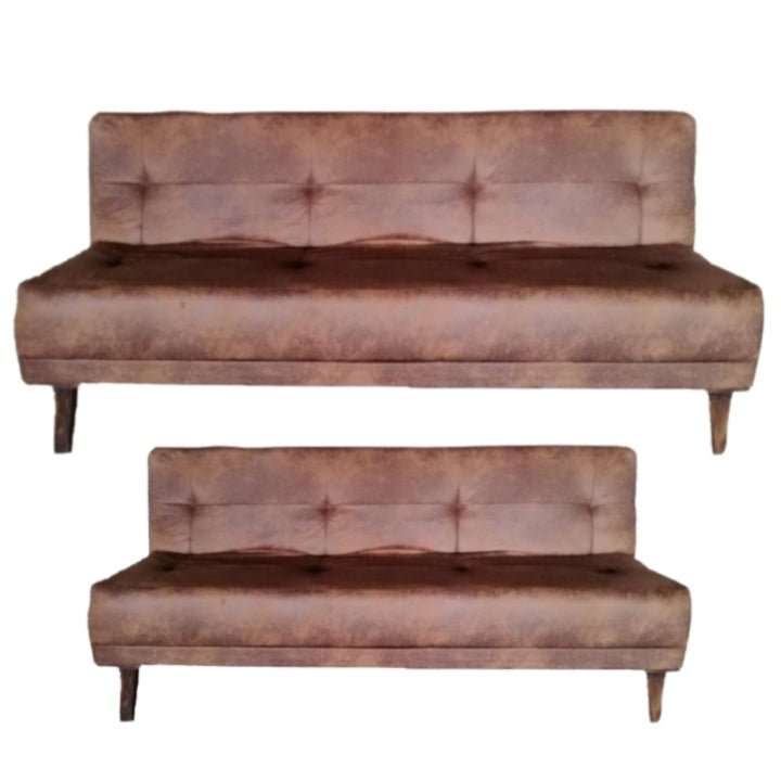 Sleek Sleeper Couch - Brown Spaza Suede / Single