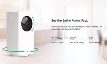 Wyze Cam Pan 1080p Wi-Fi Indoor Smart Home Camera with Night Vision and 2-Way Audio