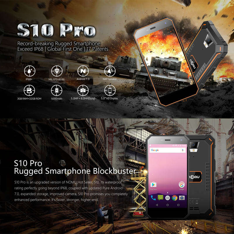 NOMU S10 Pro Android Phone (Black)