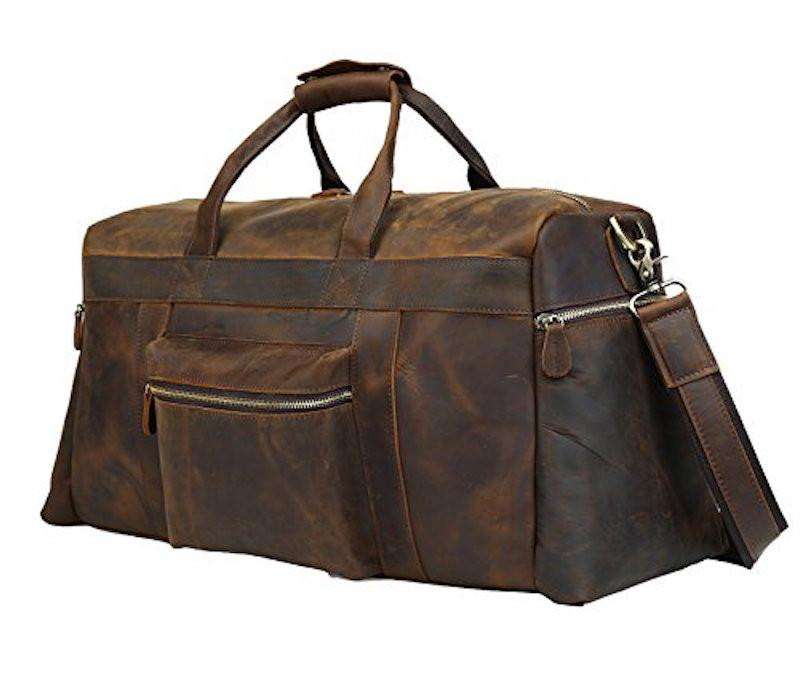 Marrone Leather Duffel Bag