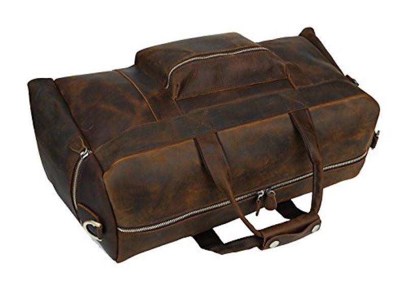 Marrone Leather Duffel Bag
