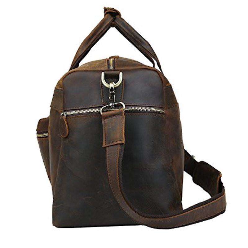 Marrone Leather Duffel Bag