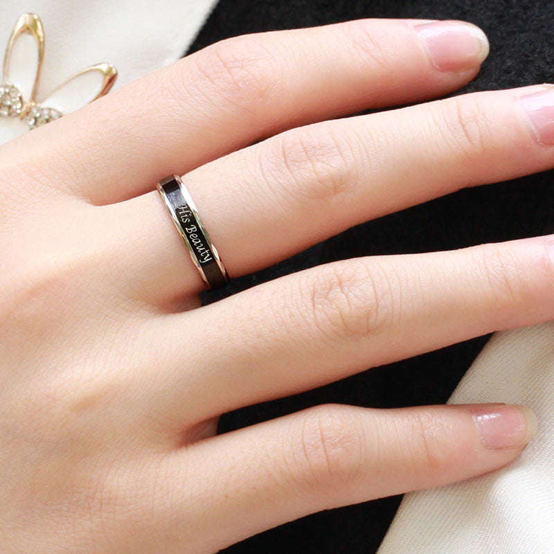 AZIZ BEKKAOUI Couple Wedding Rings For Lovers (Beauty and her Beast) - 7 / Her Beast for men