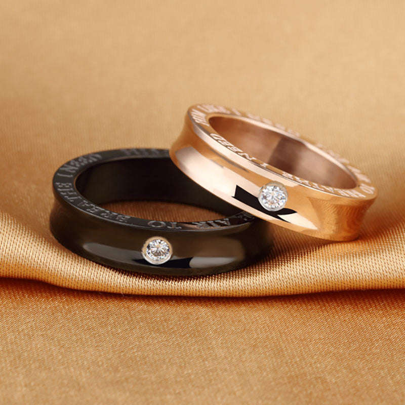 AZIZ BEKKAOUI Engraved Lover Wedding Rings For Men & Women - 7 / Male - Not engraved